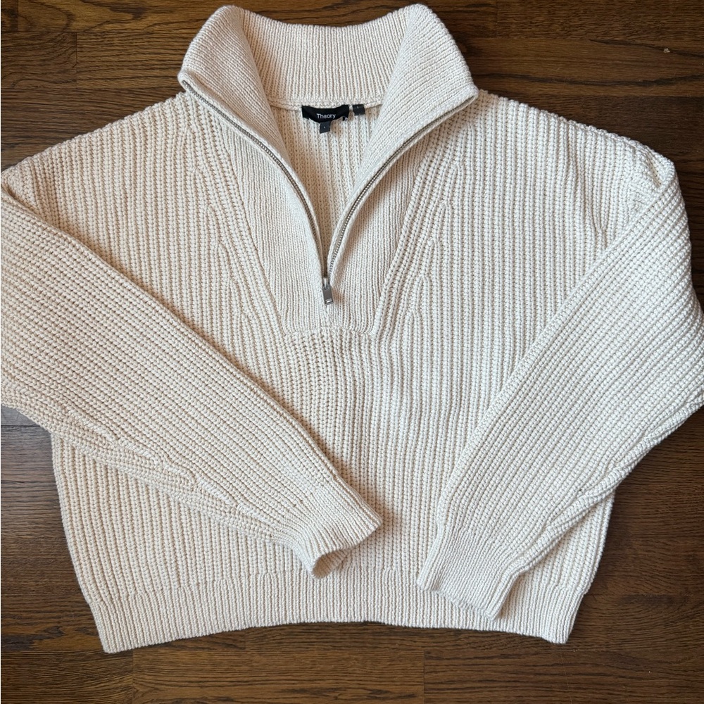 THEORY never worn chunky 100% cotton sweater.